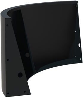 Keerwand aluminium 100 x 60 cm buitenbocht