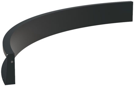 Keerwand aluminium 150 x 20 cm binnenbocht