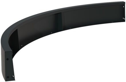 Keerwand aluminium 150 x 20 cm buitenbocht