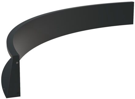 Keerwand aluminium 150 x 30 cm binnenbocht