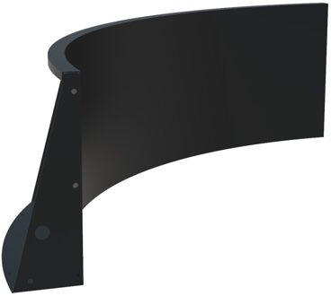 Keerwand aluminium 150 x 60 cm binnenbocht