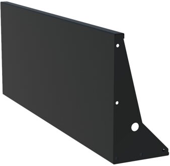 Keerwand aluminium 150 x 60 cm recht
