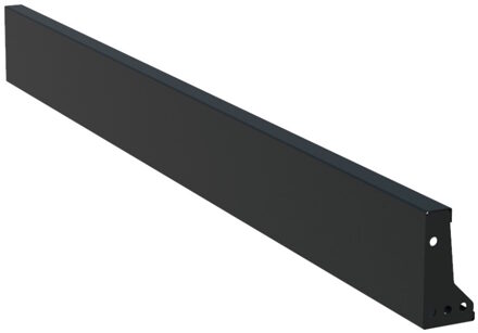 Keerwand aluminium 200 x 20 cm recht