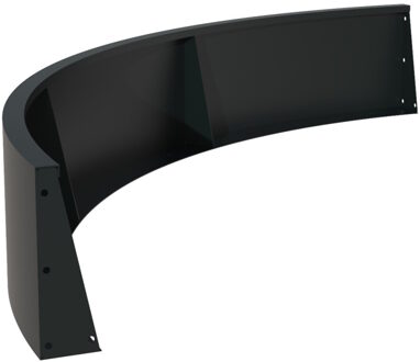 Keerwand aluminium 200 x 40 cm buitenbocht