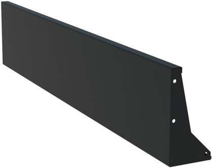 Keerwand aluminium 200 x 40 cm recht