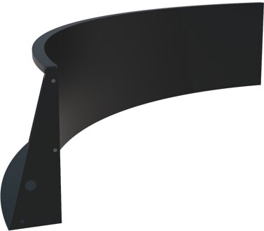 Keerwand aluminium 200 x 60 cm binnenbocht