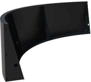 Keerwand aluminium 200 x 60 cm buitenbocht