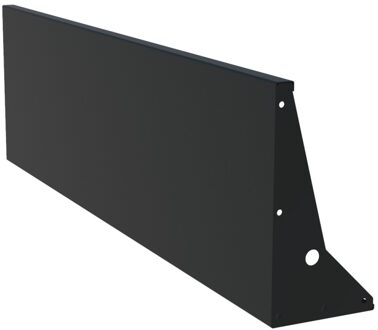 Keerwand aluminium 200 x 60 cm recht