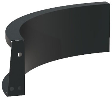 Keerwand aluminium 50 x 20 cm binnenbocht