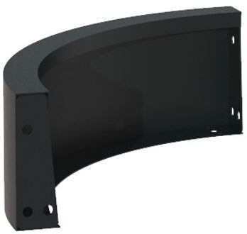 Keerwand aluminium 50 x 20 cm buitenbocht