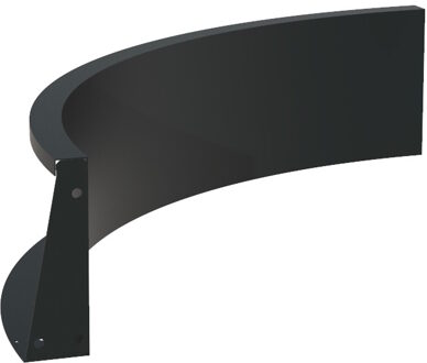 Keerwand aluminium 50 x 30 cm binnenbocht