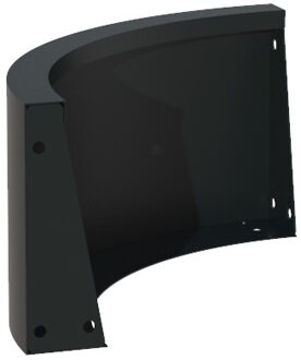 Keerwand aluminium 50 x 30 cm buitenbocht