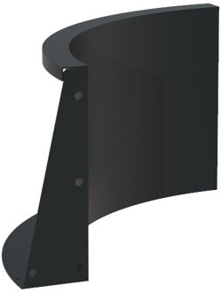 Keerwand aluminium 50 x 40 cm binnenbocht