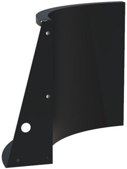 Keerwand aluminium 50 x 60 cm binnenbocht