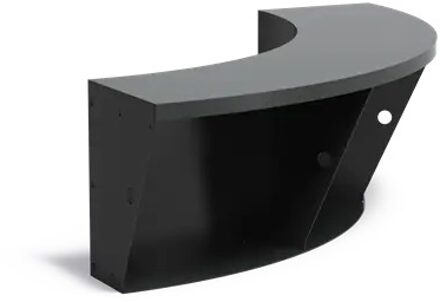 Keerwand aluminium binnenbocht 100x100x50cm. br