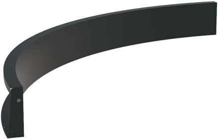 Keerwand aluminium binnenbocht 150x150x20cm.