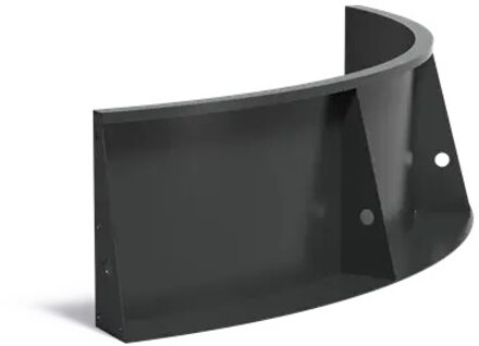 Keerwand aluminium binnenbocht 150x150x50cm.