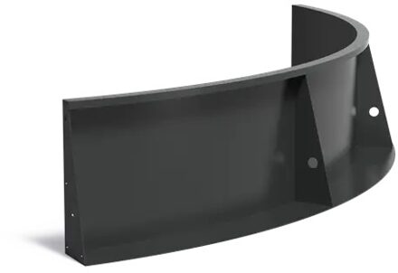 Keerwand aluminium binnenbocht 200x200x50cm.