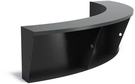 Keerwand aluminium binnenbocht 200x200x60cm. brede bovenrand