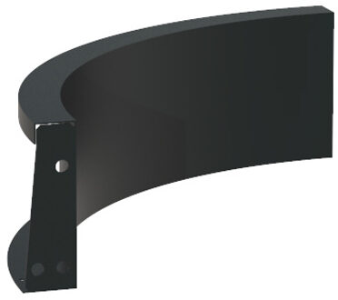 Keerwand aluminium binnenbocht 50x50x20cm.