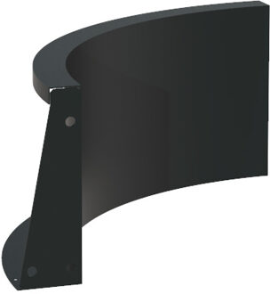 Keerwand aluminium binnenbocht 50x50x30cm.