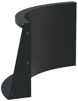 Keerwand aluminium binnenbocht 50x50x40cm.