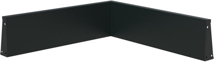 Keerwand aluminium binnenhoek 100x100x30cm.