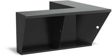 Keerwand aluminium binnenhoek 100x100x60cm. brede bovenrand