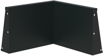 Keerwand aluminium binnenhoek 50x50x40cm.