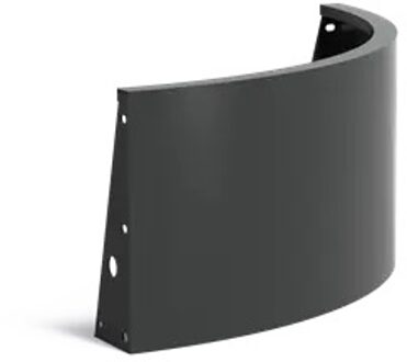 Keerwand aluminium buitenbocht 100x100x50cm.