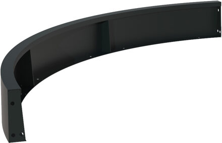 Keerwand aluminium buitenbocht 150x150x20cm.