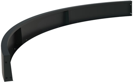 Keerwand aluminium buitenbocht 200x200x20cm.