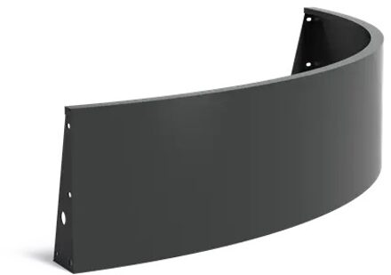 Keerwand aluminium buitenbocht 200x200x50cm.