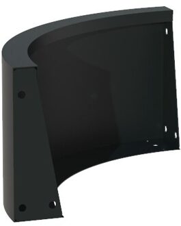 Keerwand aluminium buitenbocht 50x50x30cm.