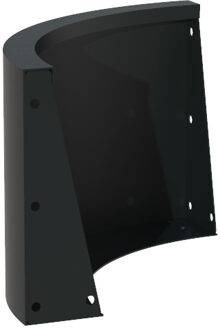 Keerwand aluminium buitenbocht 50x50x40cm.