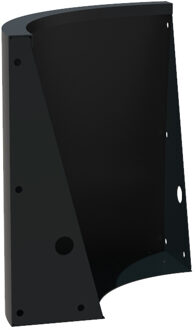 Keerwand aluminium buitenbocht 50x50x60cm.