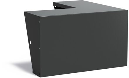 Keerwand aluminium buitenhoek 100x100x60cm. brede bovenrand