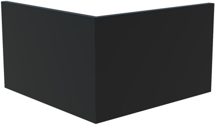 Keerwand aluminium buitenhoek 100x100x60cm.