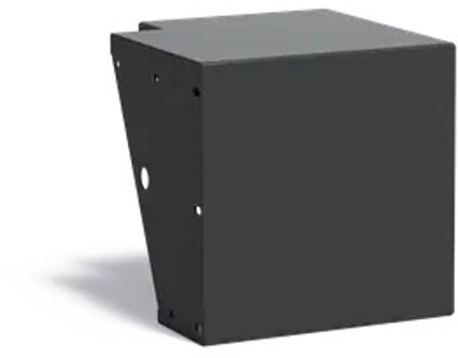 Keerwand aluminium buitenhoek 50x50x50cm. brede bovenrand