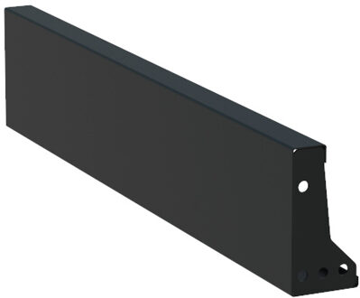 Keerwand aluminium recht 100x20cm.