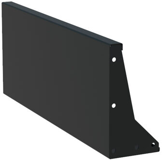 Keerwand aluminium recht 100x40cm.