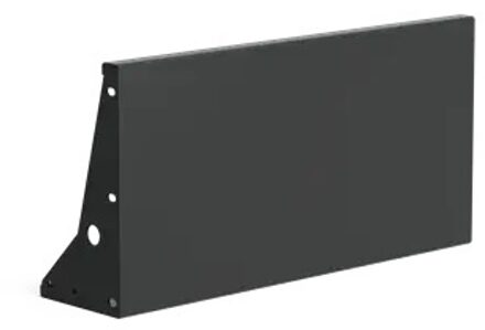 Keerwand aluminium recht 100x50cm.