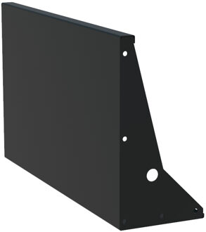 Keerwand aluminium recht 100x60cm.