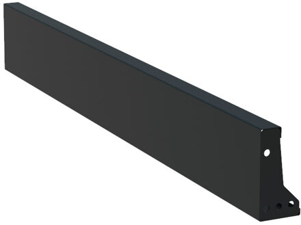 Keerwand aluminium recht 150x20cm.