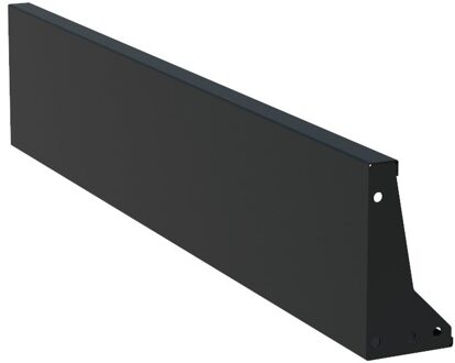 Keerwand aluminium recht 150x30cm.