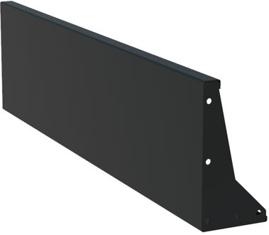 Keerwand aluminium recht 150x40cm.