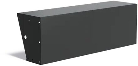 Keerwand aluminium recht 150x40x50cm. brede bovenrand