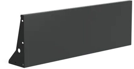 Keerwand aluminium recht 150x50cm.