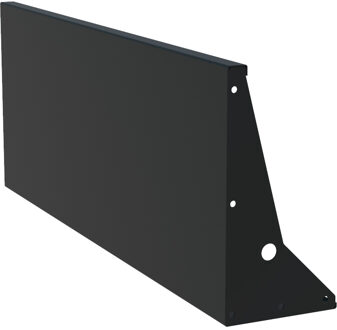 Keerwand aluminium recht 150x60cm.