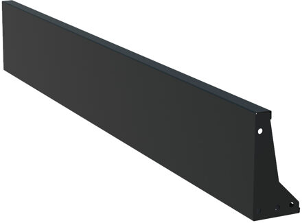 Keerwand aluminium recht 200x30cm.